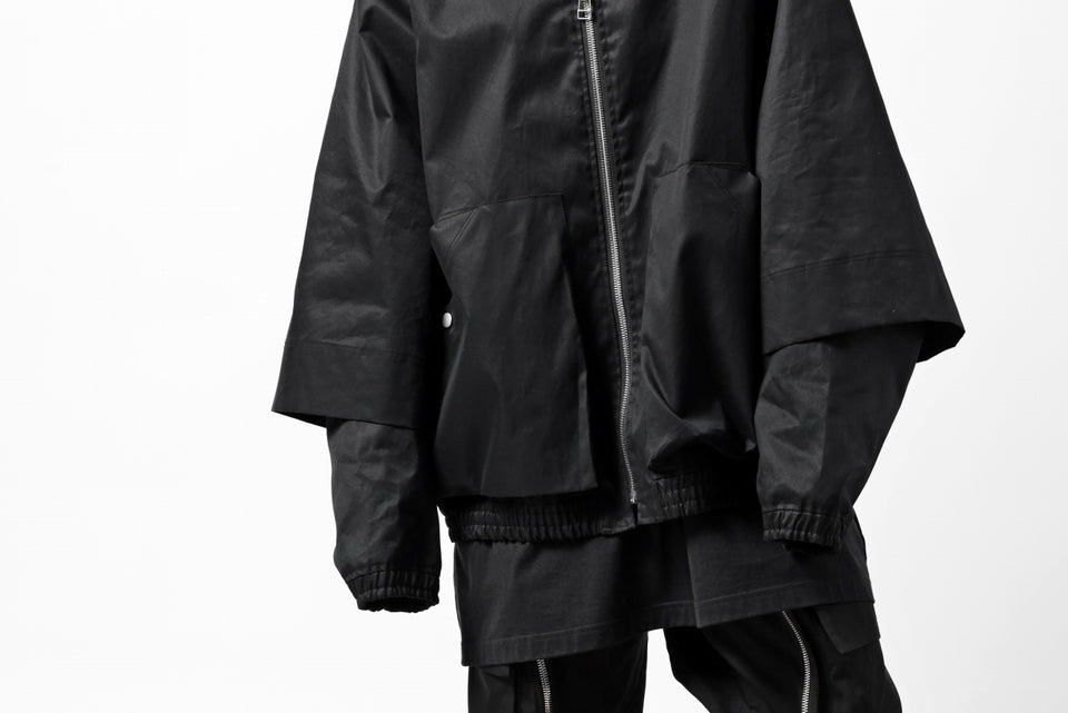 画像をギャラリービューアに読み込む, A.F ARTEFACT LAYERED WR HOODED JACKET / COATING COTTON GABARDINE (BLACK)