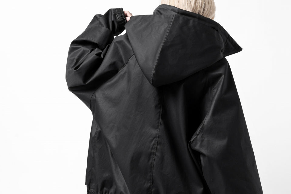 画像をギャラリービューアに読み込む, A.F ARTEFACT LAYERED WR HOODED JACKET / COATING COTTON GABARDINE (BLACK)
