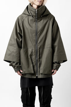画像をギャラリービューアに読み込む, A.F ARTEFACT LAYERED WR HOODED JACKET / COATING COTTON GABARDINE (KHAKI)