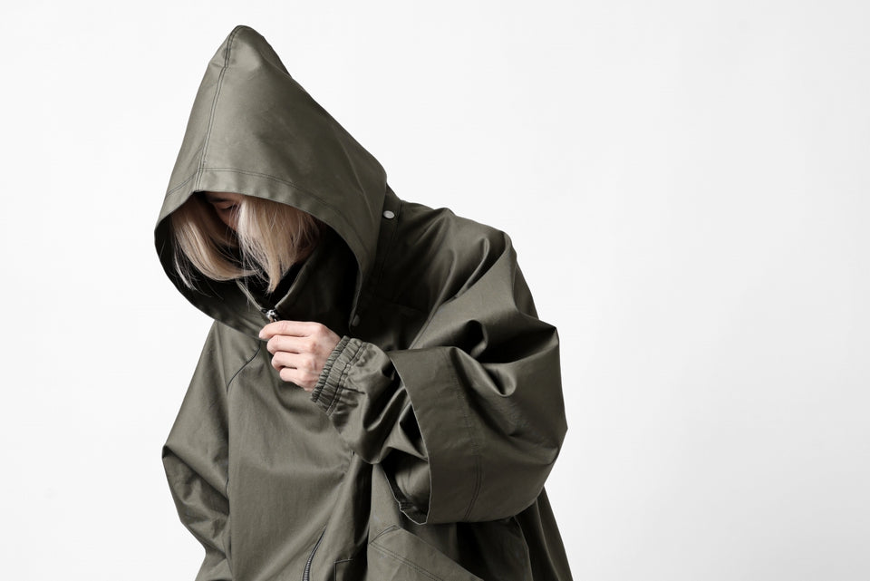 画像をギャラリービューアに読み込む, A.F ARTEFACT LAYERED WR HOODED JACKET / COATING COTTON GABARDINE (KHAKI)
