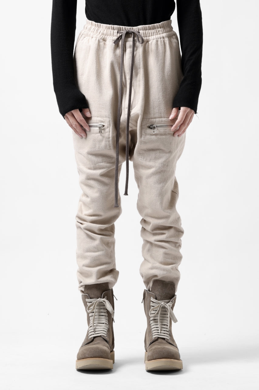 画像をギャラリービューアに読み込む, A.F ARTEFACT ZIPPER SARROUEL LONG PANTS / COTTON TWILL (IVORY)