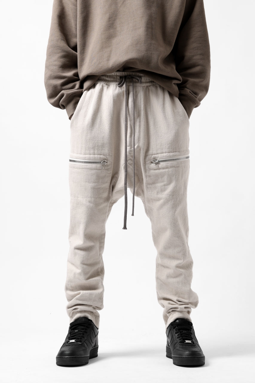 画像をギャラリービューアに読み込む, A.F ARTEFACT ZIPPER SARROUEL LONG PANTS / COTTON TWILL (IVORY)