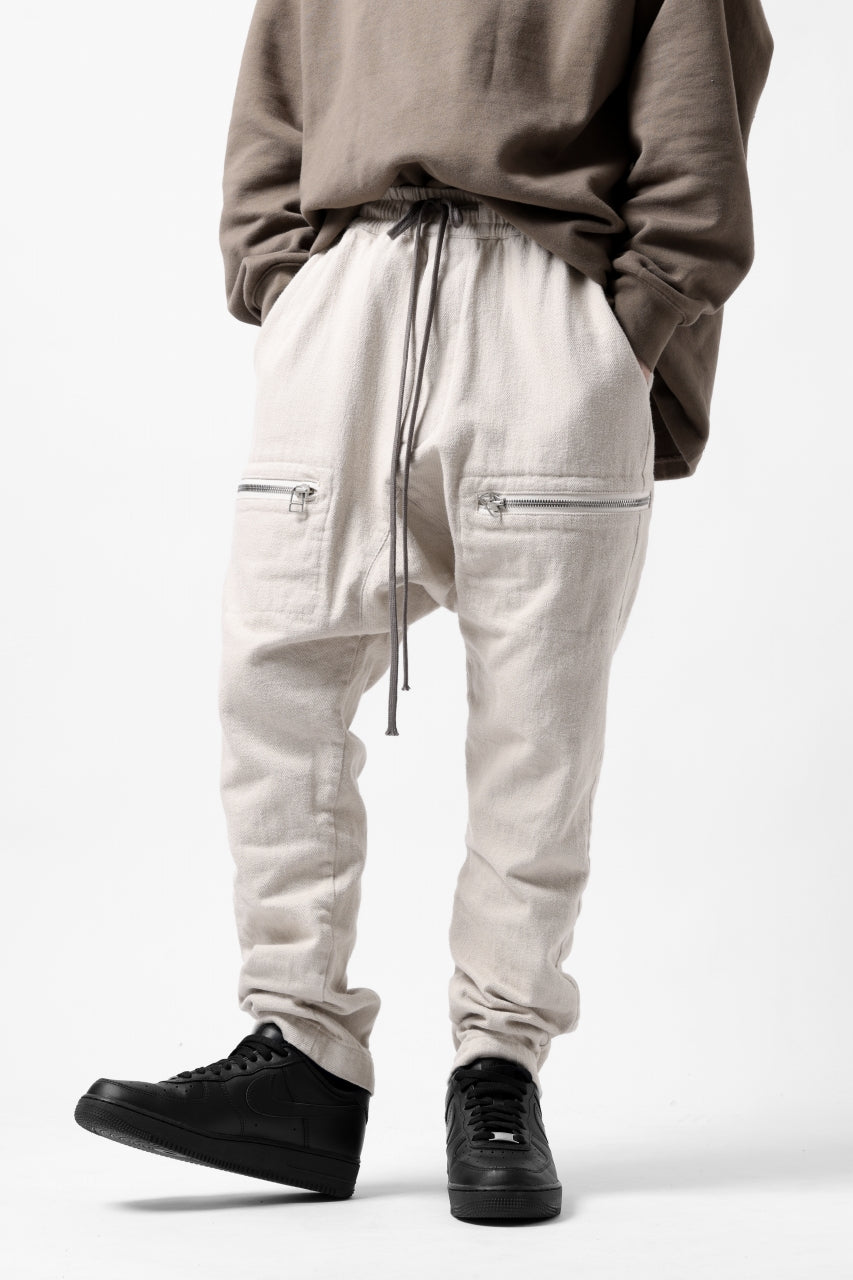 画像をギャラリービューアに読み込む, A.F ARTEFACT ZIPPER SARROUEL LONG PANTS / COTTON TWILL (IVORY)