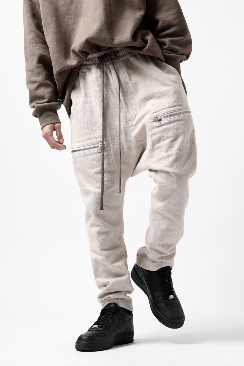 画像をギャラリービューアに読み込む, A.F ARTEFACT ZIPPER SARROUEL LONG PANTS / COTTON TWILL (IVORY)