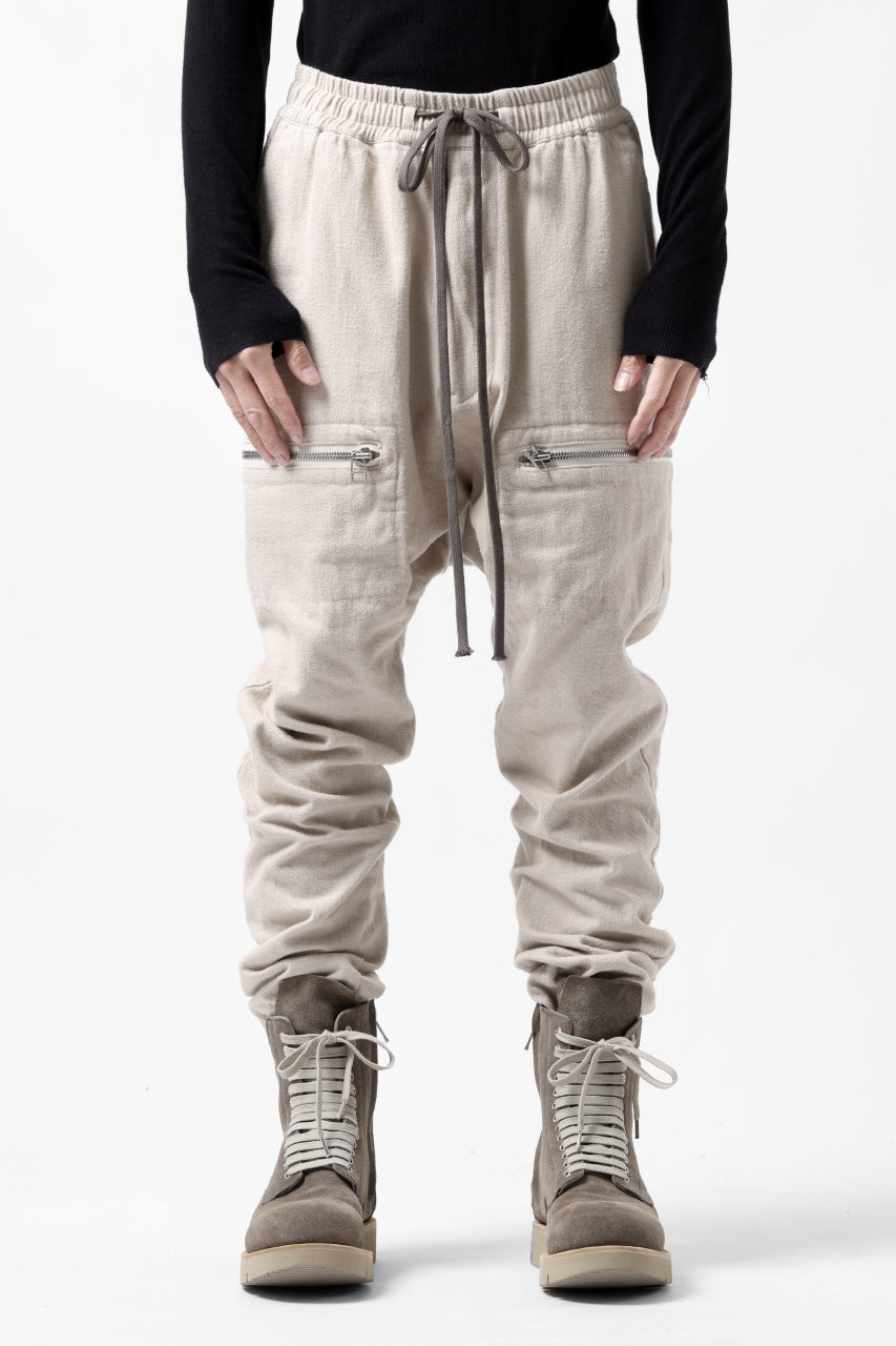 画像をギャラリービューアに読み込む, A.F ARTEFACT ZIPPER SARROUEL LONG PANTS / COTTON TWILL (IVORY)
