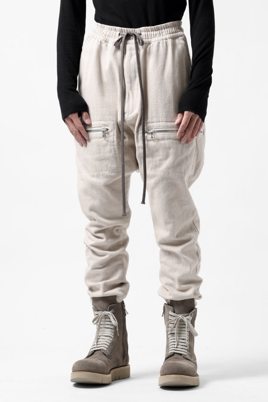 画像をギャラリービューアに読み込む, A.F ARTEFACT ZIPPER SARROUEL LONG PANTS / COTTON TWILL (IVORY)