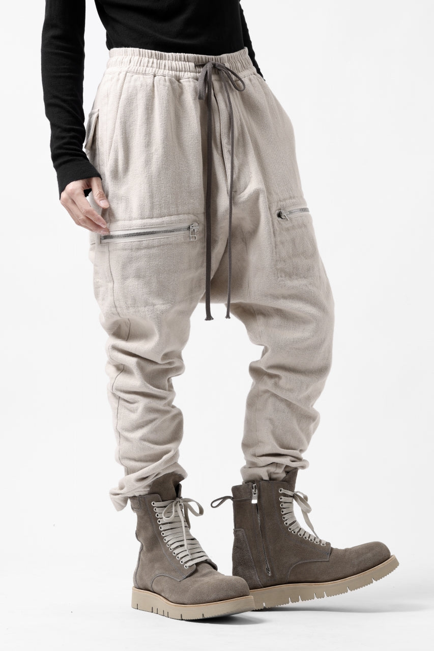 画像をギャラリービューアに読み込む, A.F ARTEFACT ZIPPER SARROUEL LONG PANTS / COTTON TWILL (IVORY)