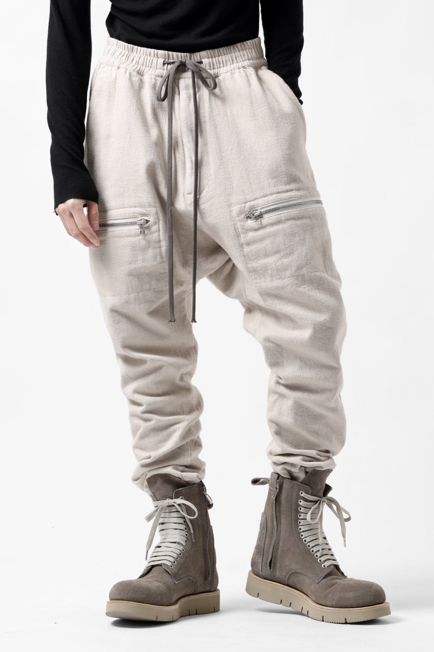画像をギャラリービューアに読み込む, A.F ARTEFACT ZIPPER SARROUEL LONG PANTS / COTTON TWILL (IVORY)