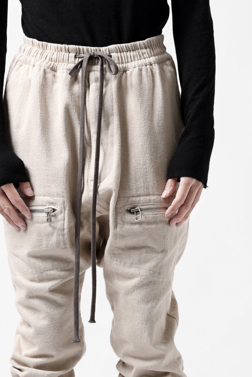 画像をギャラリービューアに読み込む, A.F ARTEFACT ZIPPER SARROUEL LONG PANTS / COTTON TWILL (IVORY)
