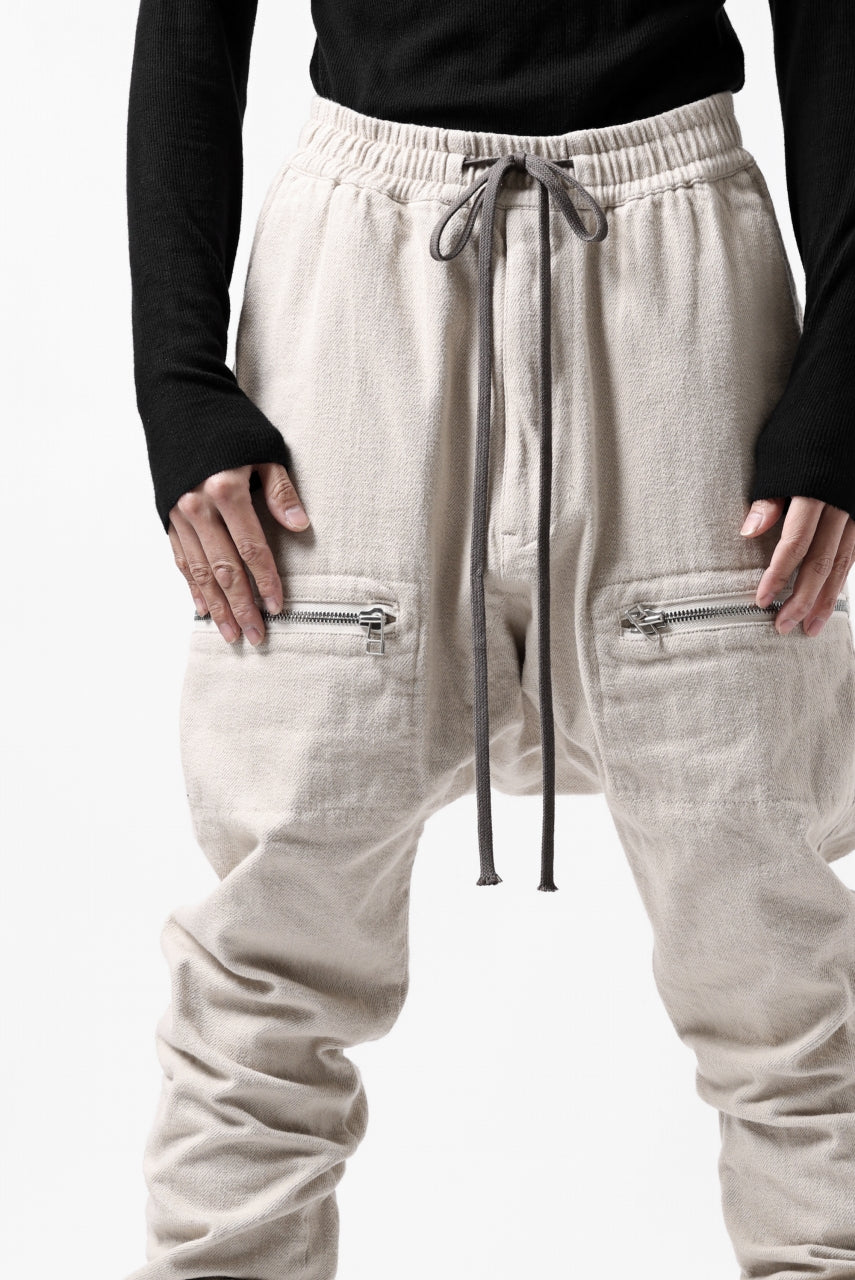 画像をギャラリービューアに読み込む, A.F ARTEFACT ZIPPER SARROUEL LONG PANTS / COTTON TWILL (IVORY)