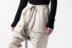 画像をギャラリービューアに読み込む, A.F ARTEFACT ZIPPER SARROUEL LONG PANTS / COTTON TWILL (IVORY)