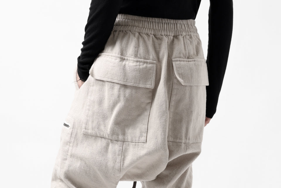 画像をギャラリービューアに読み込む, A.F ARTEFACT ZIPPER SARROUEL LONG PANTS / COTTON TWILL (IVORY)