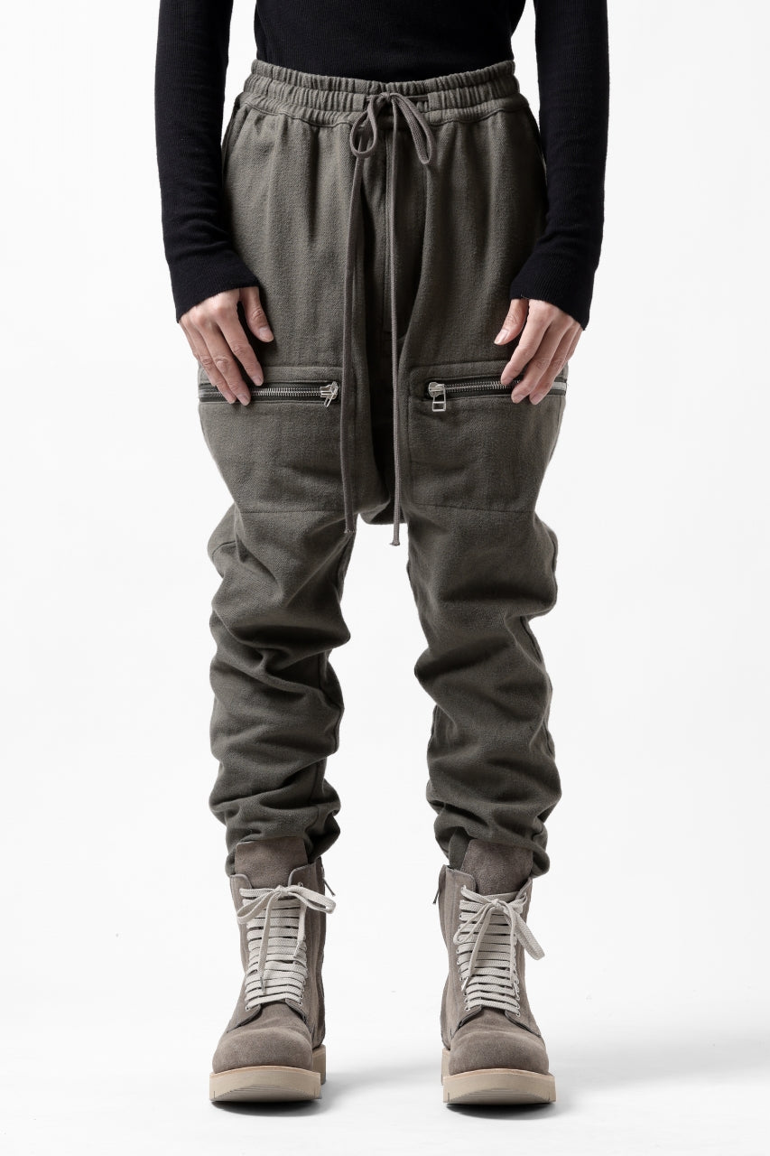 画像をギャラリービューアに読み込む, A.F ARTEFACT ZIPPER SARROUEL LONG PANTS / COTTON TWILL (KHAKI)