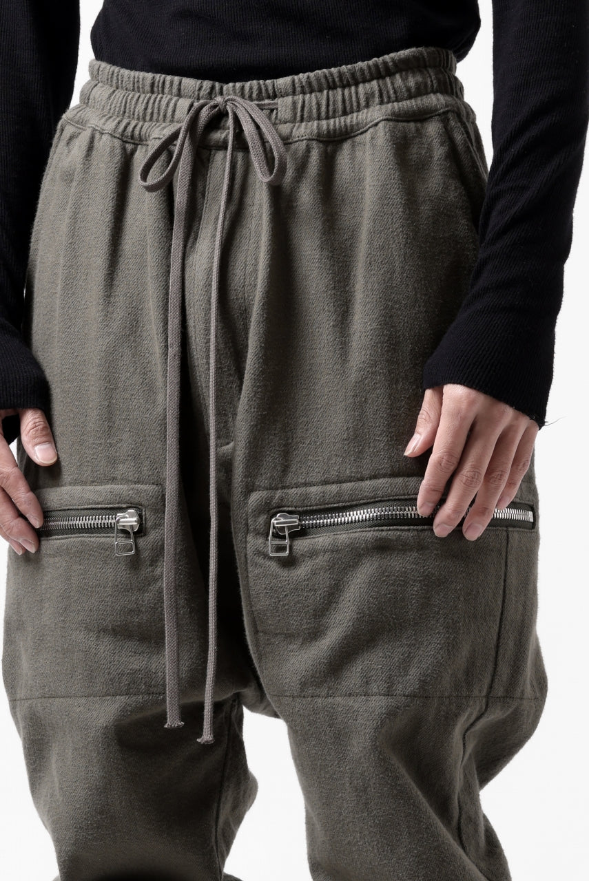 画像をギャラリービューアに読み込む, A.F ARTEFACT ZIPPER SARROUEL LONG PANTS / COTTON TWILL (KHAKI)