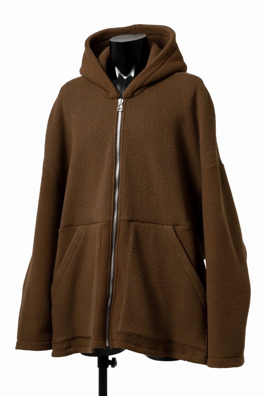画像をギャラリービューアに読み込む, A.F ARTEFACT SHERPA ZIP HOODED JACKET (BROWN)