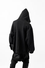 Load image into Gallery viewer, A.F ARTEFACT COMBI HOODIE PULLOVER PARKA / COTTON SWEAT (BLACK)