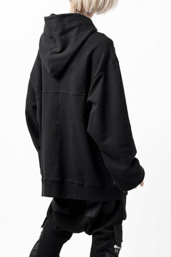 Load image into Gallery viewer, A.F ARTEFACT COMBI HOODIE PULLOVER PARKA / COTTON SWEAT (BLACK)