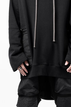 Load image into Gallery viewer, A.F ARTEFACT COMBI HOODIE PULLOVER PARKA / COTTON SWEAT (BLACK)