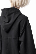 Load image into Gallery viewer, A.F ARTEFACT COMBI HOODIE PULLOVER PARKA / COTTON SWEAT (BLACK)