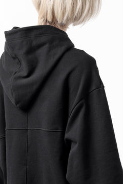 Load image into Gallery viewer, A.F ARTEFACT COMBI HOODIE PULLOVER PARKA / COTTON SWEAT (BLACK)