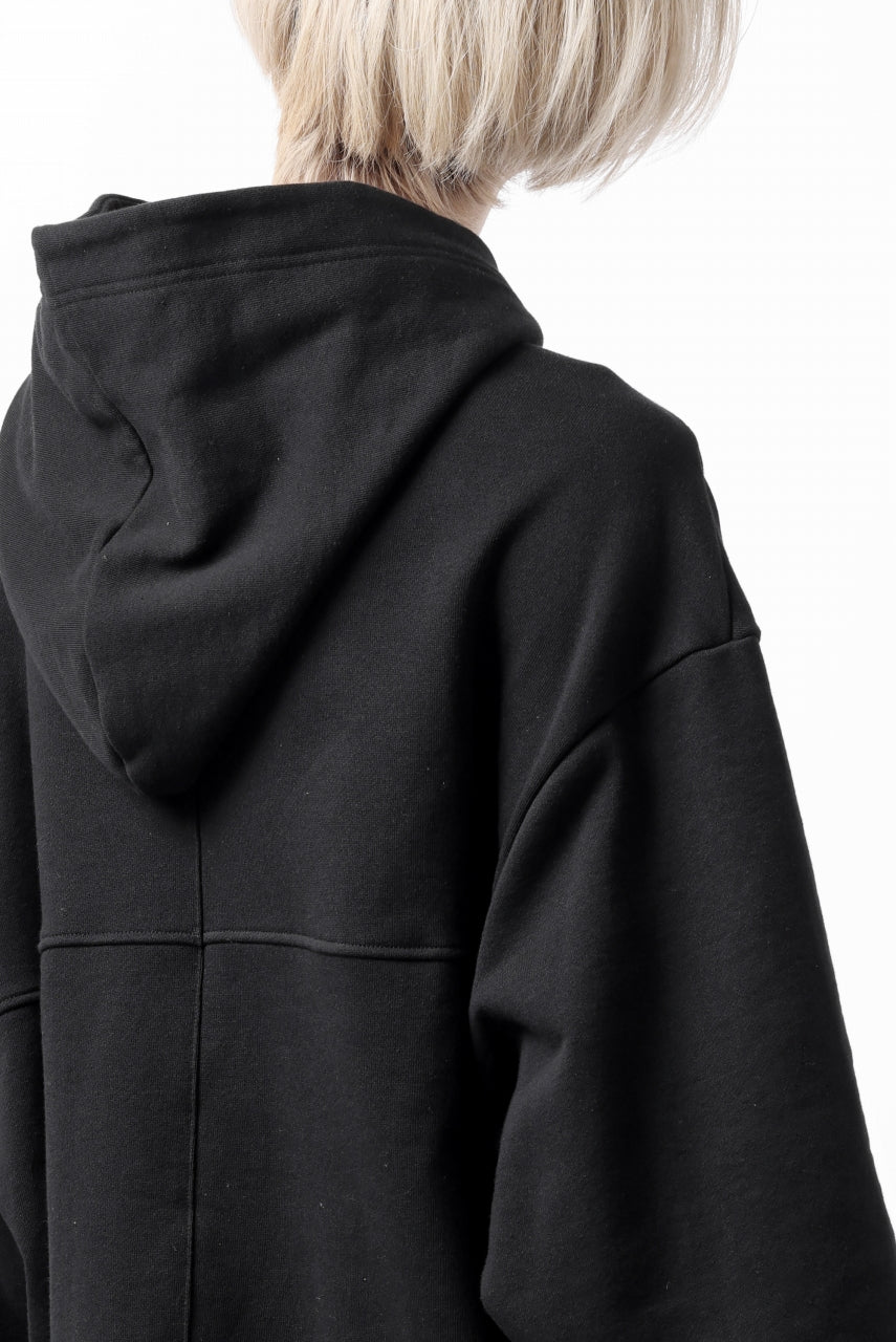 Load image into Gallery viewer, A.F ARTEFACT COMBI HOODIE PULLOVER PARKA / COTTON SWEAT (BLACK)