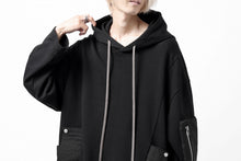 Load image into Gallery viewer, A.F ARTEFACT COMBI HOODIE PULLOVER PARKA / COTTON SWEAT (BLACK)