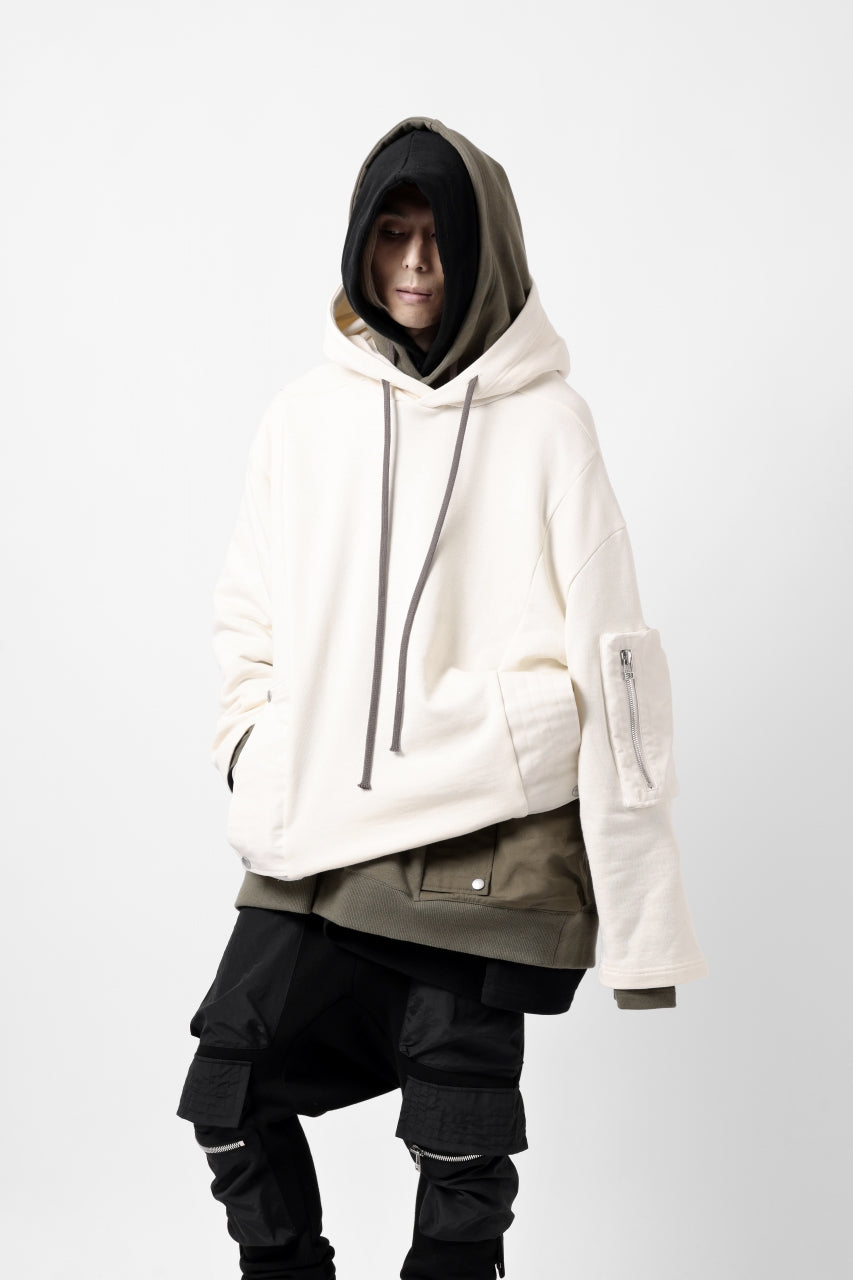 Load image into Gallery viewer, A.F ARTEFACT DOLMAN ZIP HOODIE PARKA / COTTON SWEAT (BLACK)
