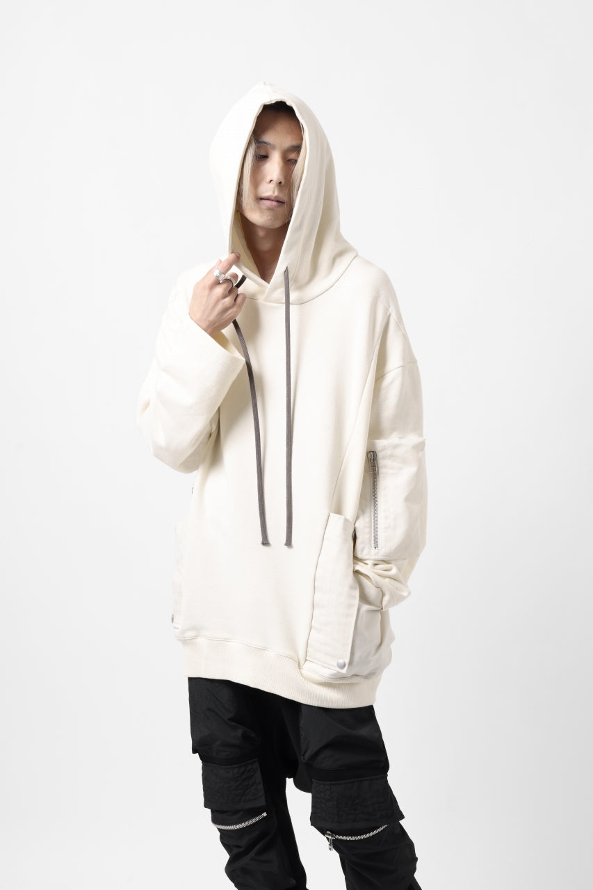 Load image into Gallery viewer, A.F ARTEFACT DOLMAN ZIP HOODIE PARKA / COTTON SWEAT (BLACK)