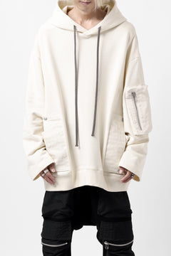 Load image into Gallery viewer, A.F ARTEFACT DOLMAN ZIP HOODIE PARKA / COTTON SWEAT (BLACK)