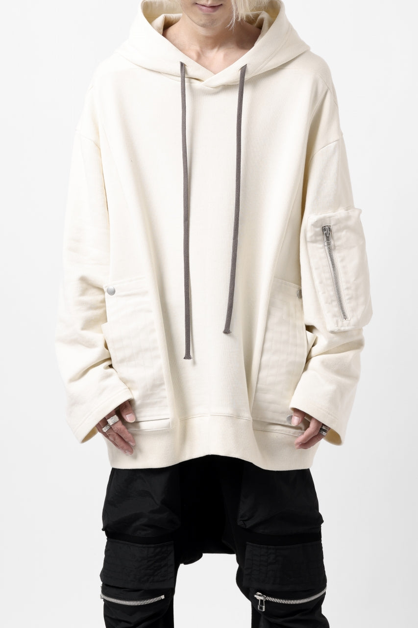 Load image into Gallery viewer, A.F ARTEFACT DOLMAN ZIP HOODIE PARKA / COTTON SWEAT (BLACK)