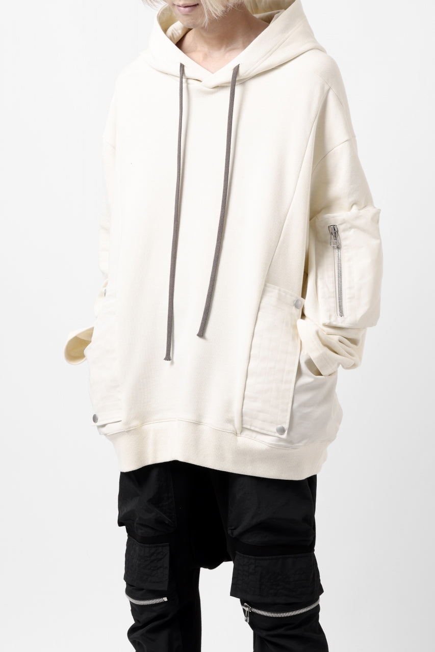 Load image into Gallery viewer, A.F ARTEFACT DOLMAN ZIP HOODIE PARKA / COTTON SWEAT (BLACK)