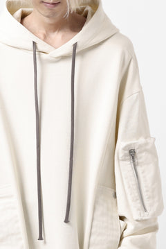 Load image into Gallery viewer, A.F ARTEFACT DOLMAN ZIP HOODIE PARKA / COTTON SWEAT (BLACK)