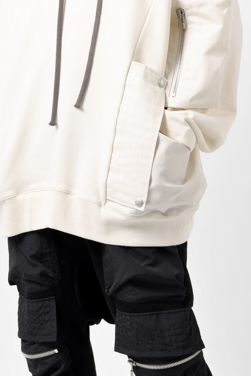 Load image into Gallery viewer, A.F ARTEFACT DOLMAN ZIP HOODIE PARKA / COTTON SWEAT (BLACK)