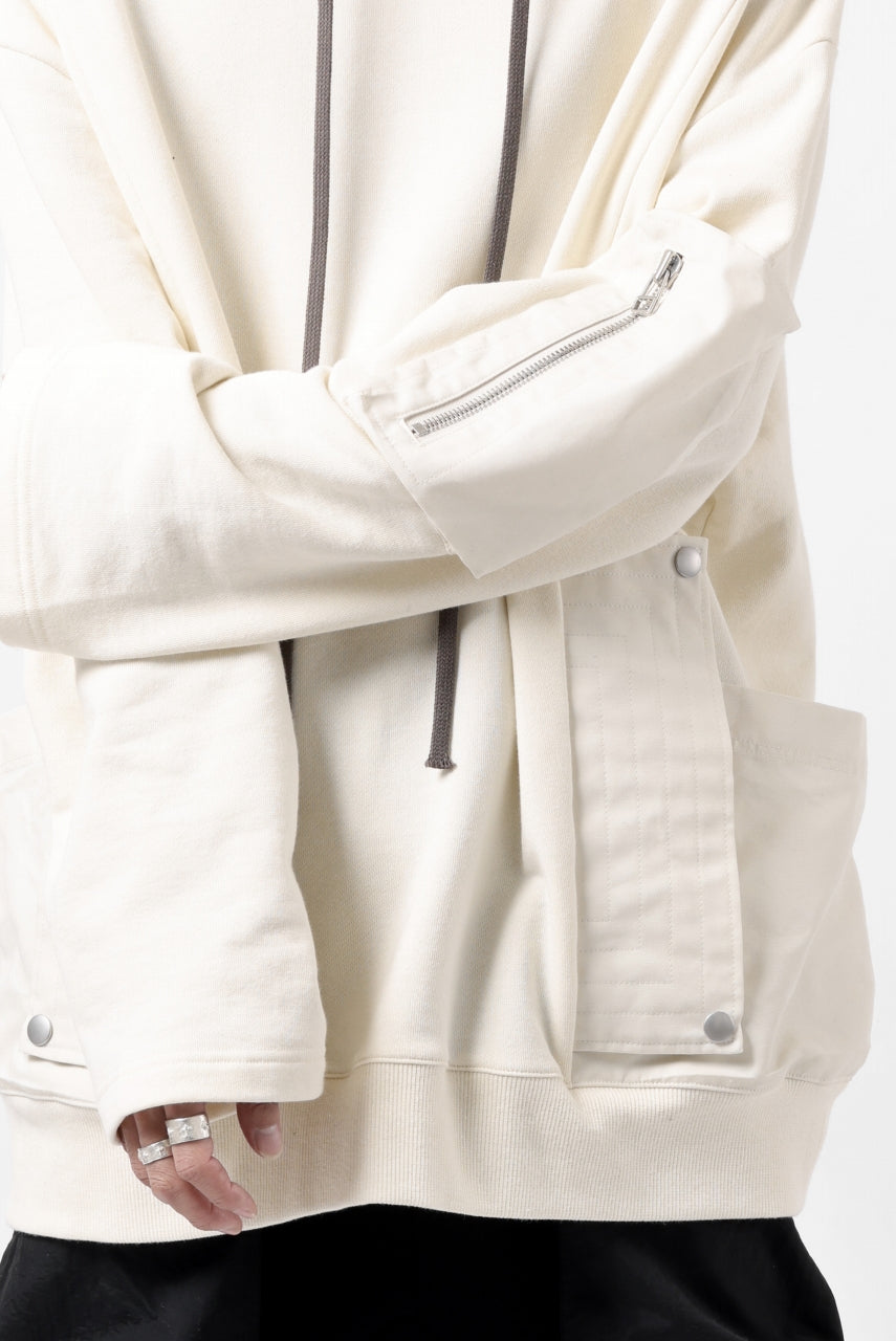 Load image into Gallery viewer, A.F ARTEFACT DOLMAN ZIP HOODIE PARKA / COTTON SWEAT (BLACK)