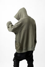 Load image into Gallery viewer, A.F ARTEFACT COMBI HOODIE PULLOVER PARKA / COTTON SWEAT (KHAKI)
