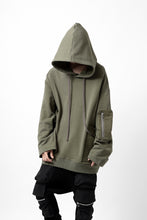 Load image into Gallery viewer, A.F ARTEFACT COMBI HOODIE PULLOVER PARKA / COTTON SWEAT (KHAKI)