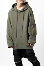 Load image into Gallery viewer, A.F ARTEFACT COMBI HOODIE PULLOVER PARKA / COTTON SWEAT (KHAKI)