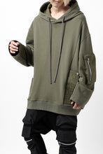 Load image into Gallery viewer, A.F ARTEFACT COMBI HOODIE PULLOVER PARKA / COTTON SWEAT (KHAKI)