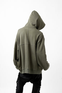 Load image into Gallery viewer, A.F ARTEFACT COMBI HOODIE PULLOVER PARKA / COTTON SWEAT (KHAKI)
