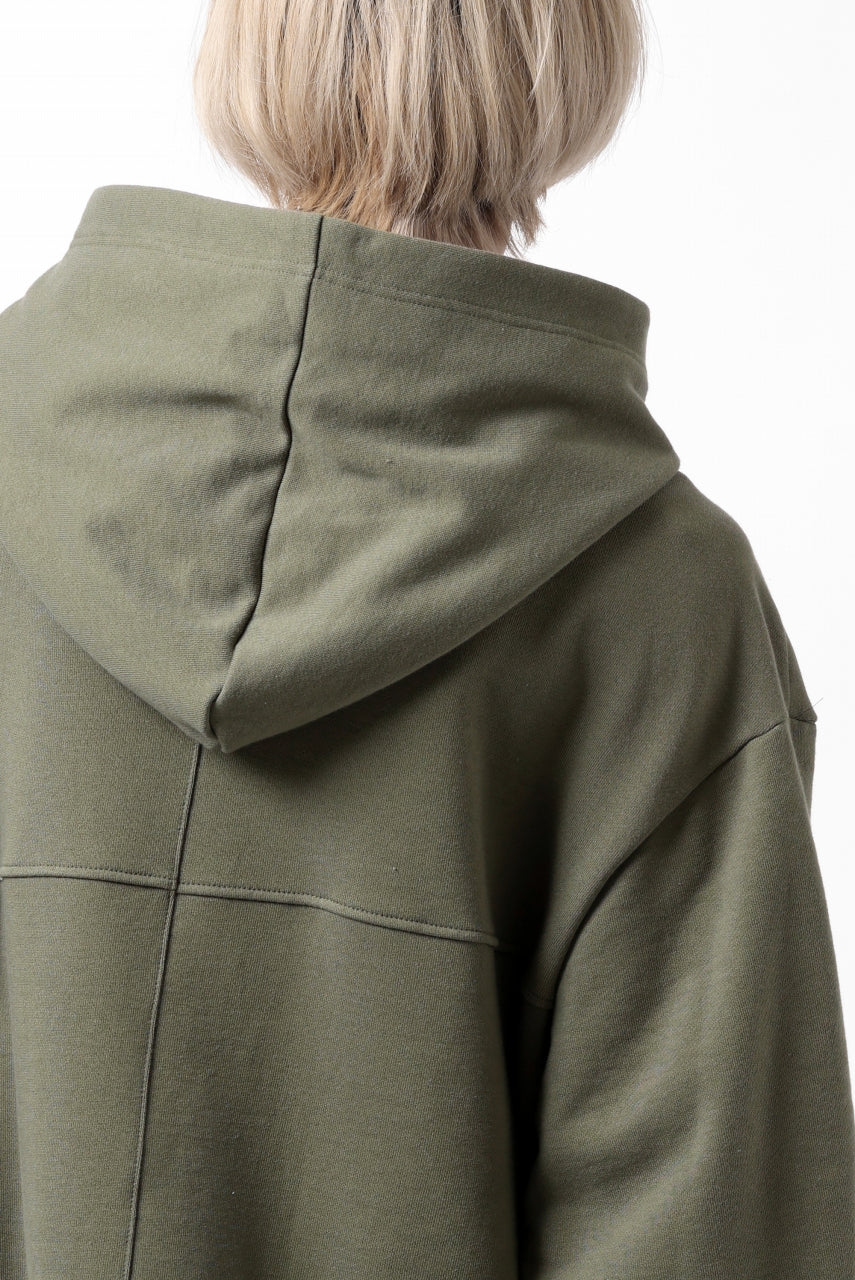 Load image into Gallery viewer, A.F ARTEFACT COMBI HOODIE PULLOVER PARKA / COTTON SWEAT (KHAKI)