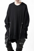 画像をギャラリービューアに読み込む, A.F ARTEFACT LAYERED ZIP PULLOVER / COTTON KNIT+JERSEY (BLACK)