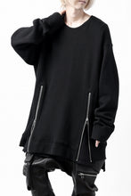 画像をギャラリービューアに読み込む, A.F ARTEFACT LAYERED ZIP PULLOVER / COTTON KNIT+JERSEY (BLACK)