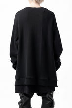 画像をギャラリービューアに読み込む, A.F ARTEFACT LAYERED ZIP PULLOVER / COTTON KNIT+JERSEY (BLACK)