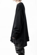 画像をギャラリービューアに読み込む, A.F ARTEFACT LAYERED ZIP PULLOVER / COTTON KNIT+JERSEY (BLACK)