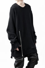 画像をギャラリービューアに読み込む, A.F ARTEFACT LAYERED ZIP PULLOVER / COTTON KNIT+JERSEY (BLACK)