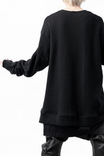 画像をギャラリービューアに読み込む, A.F ARTEFACT LAYERED ZIP PULLOVER / COTTON KNIT+JERSEY (BLACK)