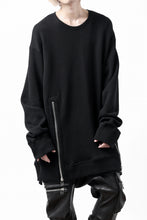 画像をギャラリービューアに読み込む, A.F ARTEFACT LAYERED ZIP PULLOVER / COTTON KNIT+JERSEY (BLACK)