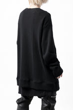 画像をギャラリービューアに読み込む, A.F ARTEFACT LAYERED ZIP PULLOVER / COTTON KNIT+JERSEY (BLACK)