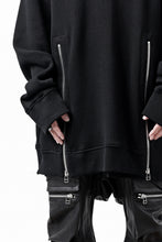 画像をギャラリービューアに読み込む, A.F ARTEFACT LAYERED ZIP PULLOVER / COTTON KNIT+JERSEY (BLACK)