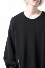 画像をギャラリービューアに読み込む, A.F ARTEFACT LAYERED ZIP PULLOVER / COTTON KNIT+JERSEY (BLACK)
